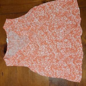 EUC Gap L Floral White & Pink Tank Top